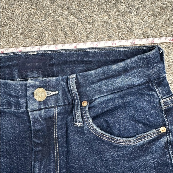 Mother The High Waisted Looker Ankle Fray Jeans Close to the Edge 25 0 stretch - Picture 10 of 14